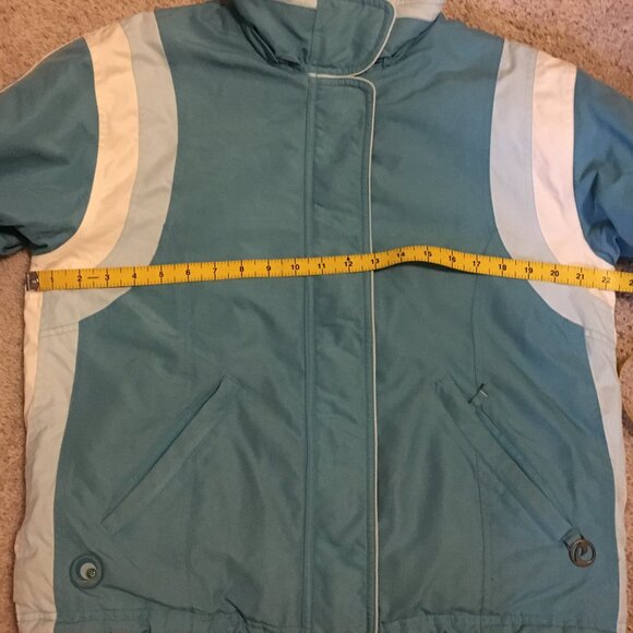 Retro Two Tone Blue Snowboarding Jacket - Picture 13 of 16